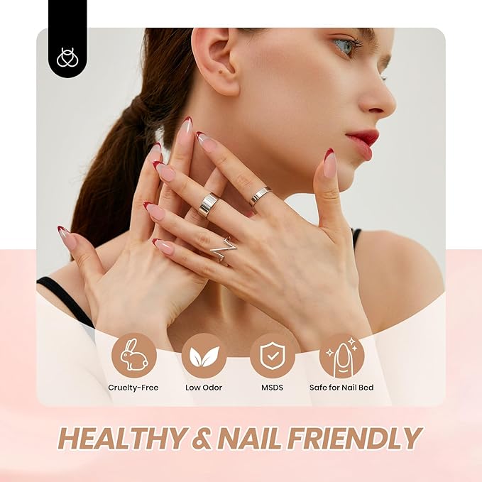 Beetles Jelly Gel Nail Polish Set, 6 Colors Milky White Nude Pink Sheer Brown Gel Polish Kit Nail Concealer Translucent Effect Soak Off Uv French Nail Art Gift for Women Ultimate Monochrome Collection