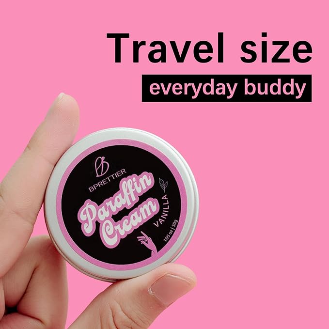Cold Paraffin Wax Cream for Hands and Feet, Shea Butter Cuticle Balm, Vanila Scent Home Spa, No-Heat Moisturizing Mask