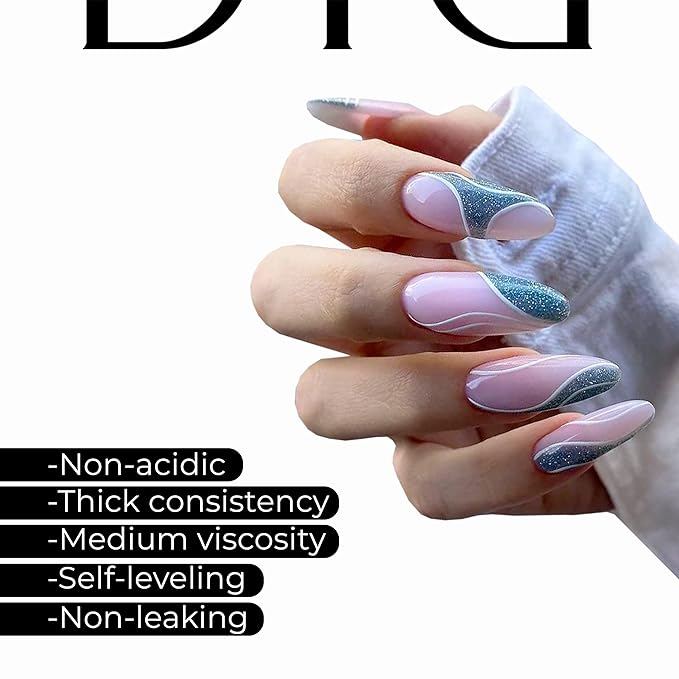 Didier Lab Premium Nail Builder Gel Milky Pink - Strengthens Natural Nails - LED UV Builder Nail Gel - Hard Gel Nail Builder for Nail Repair and Nail Extensions 1.76 fl oz