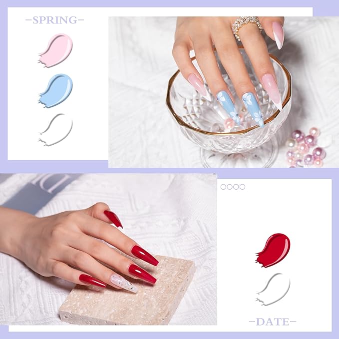 20 PCS Gel Nail Set, 15 Colors Gel Polish Set Daily Shades, with Gold Silver Glitter and Glossy Matte Top Coat, Base Coat, for Women Gift Kit
