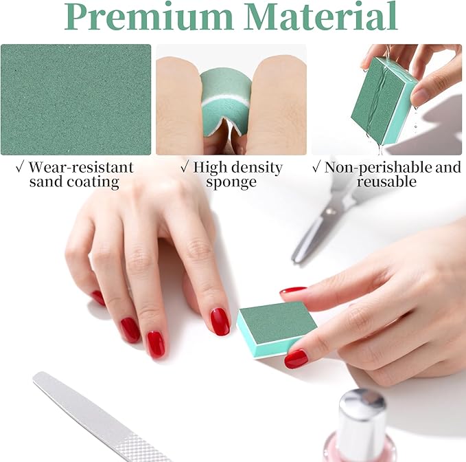 100 Mini Nail Buffers Block - Mini Buffing Block limas para uñas Fingernail Files Bulk 600/3000 Grit Nail Polishing Sponge for Gel Natural Nails Scratch Remove Mirror Finish Manicure Nail Care