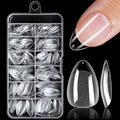 240pc Extra Short Gel Nail Tips Almond Fake Nails Clear Press ons Nail, XS Short Almond Nails Tips Acrylic Nails Extension Soft Gel Nails Tip Full Cover False Nail Clear Artficial Fingernails