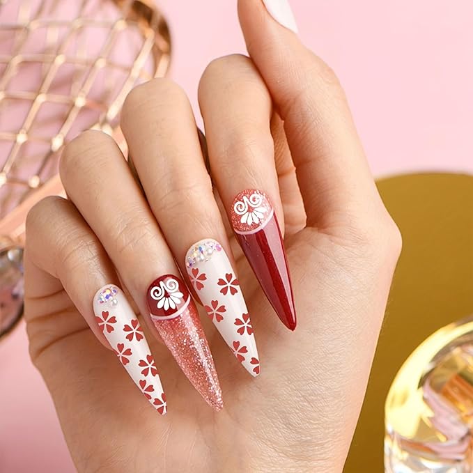 56pcs Nails Art Stamp Pen Set, Containing 48 Kinds Of Nail Stamp Patterns, 1 Stamp Pen, 1 Brush Pen, Three Kinds (Two Of Each Kind) Replaceable Brush Heads, Suitable for DIY Design Nails Set