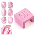 SAVILAND One-Step 5D Cateye Magnet for Nails: Ultra-Strong Magnatic Cat Eye Magnet Beginner-Friendly Nail Magnet Multifunctional Magnetic Wand with Magnetic Bead for Cat Eye Gel Nail Polish DIY Pink