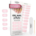 MOYOU LONDON Semi Cured Gel Nail Strips - 20 Pcs. Waterproof Gel Nail Wraps, Cures in Sunlight or UV/LED Lamp, Lasts Up to 2+ Weeks, Stretchable, Easy to Apply & Remove, Vegan & Cruelty-Free