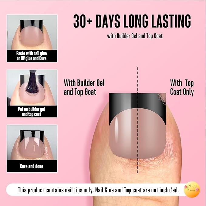 NOVO OVO Halloween Black French Tip Toe Nail Tips Press on,BROWN PINK Sharp Square Pre-Designed Soft Gel False Toenail Extension, Medium Wide Fake Toenails, Full Cover Acrylic for DIY 15 Sizes 240 pc