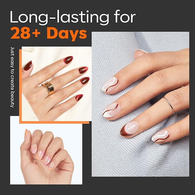 modelones Extra Short Almond Nail Tips, Pre-shaped Tips Gel Soft Fake Nails False Acrylic Clear Full Cover Press on Extension Kit Gel Manicure DIY at Home 216PCS 12Sizes