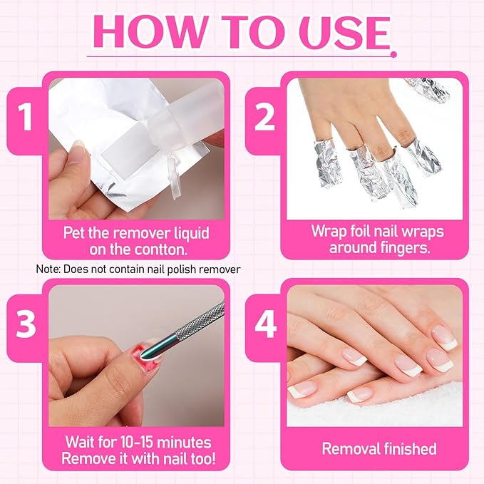 SHENLIU 1000Pcs Nail Polish Remover Foil Wraps Soak Off Foils Pads Gel Nail Polish Removal Tool Kit for Professional Salon & Home Use with Lint-Free Lager Cotton Pad