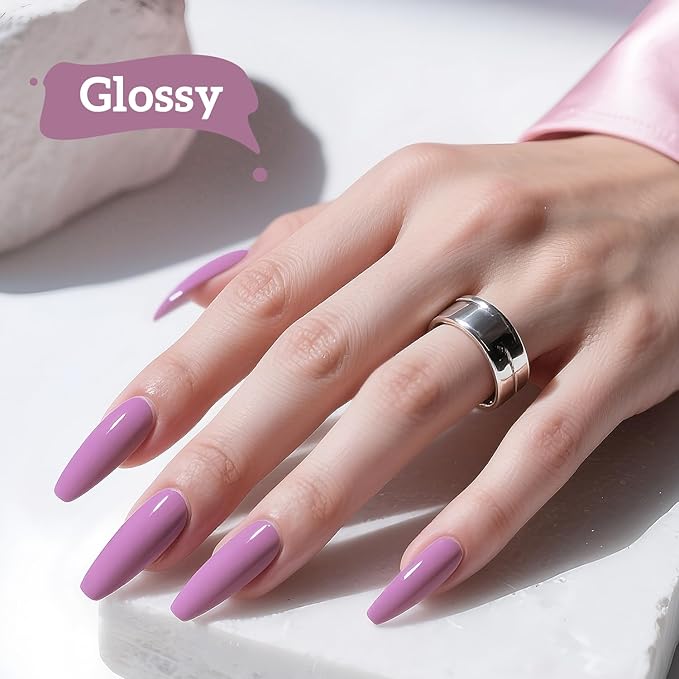 JODSONE Gel Nail Polish Light Purple 16.5ml Gel Polish Nail Gift Soak Off U V Nail Lamp Art Manicure Salon DIY Home for Women Girls