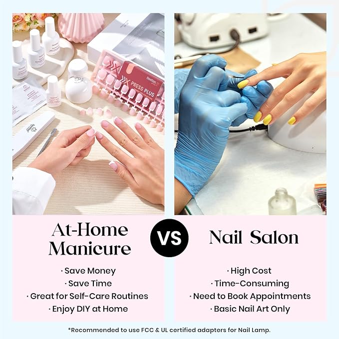 Beetles X Press Summer Nails Kit: Medium Almond French Tip Press On Nails Kit With 7 Colors 224Pcs Rainbow Nail Tips Nail Glue & Builder Top Coat Mini UV Light, All-in-One DIY Gift For Women 16 Sizes