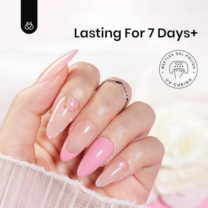 Beetles 15ml Peel Off Gel Base Coat for Gel Nail Polish, UV LED Lamp Cure, Easy Peel Removal, Damage-Free, Quick Manicure Change
