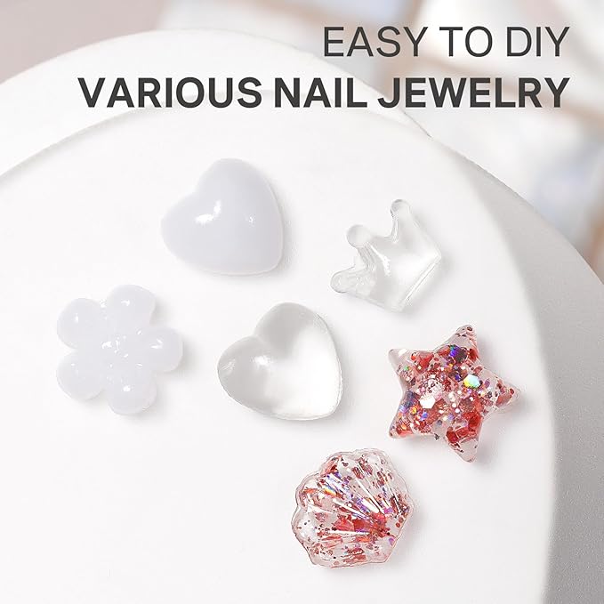 MIZHSE 30g 3D Gel Nail Art Clear Sculpting Gel Non-Sticky Molding Gels for Nails Sculpting U V LED Soak Off Gels Polish with Nail Art Pen Nail Design Home Manicure
