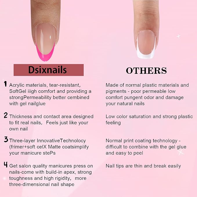 Almond Red French Tip Press on Nails, 150pcs Soft Short French Gel Nail Tips in 15Sizes, Pre-lasting Soak Off Acrylic Fake Nails, No Need to File False Nail Tips Extension for Women Nails