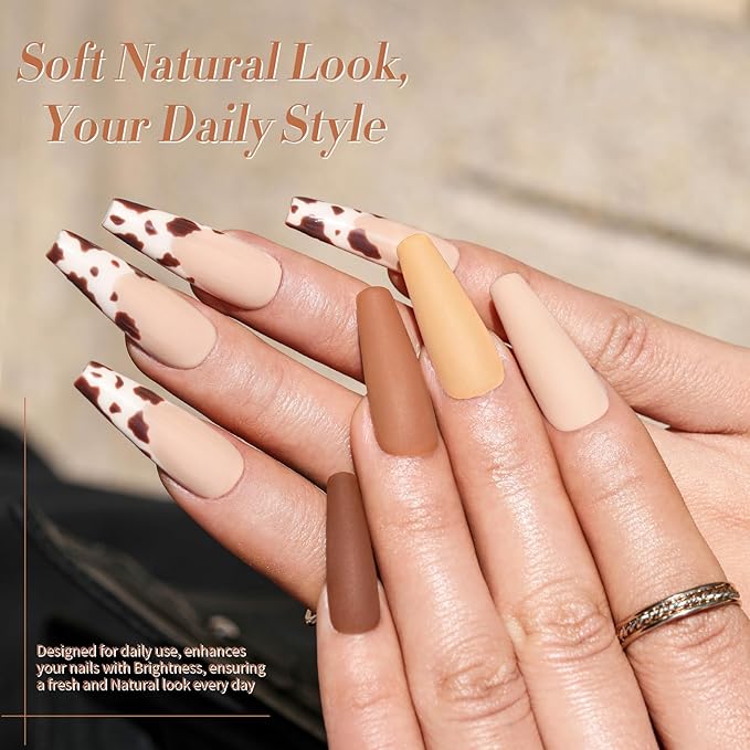Born Pretty Nude Gel Nail Polish Set,6 Colors Neutral Beige White Nude Pink Brown Gel Polish Kit Skin Tones Collection Soak Off U V Gel Nail Kit Manicure DIY Home