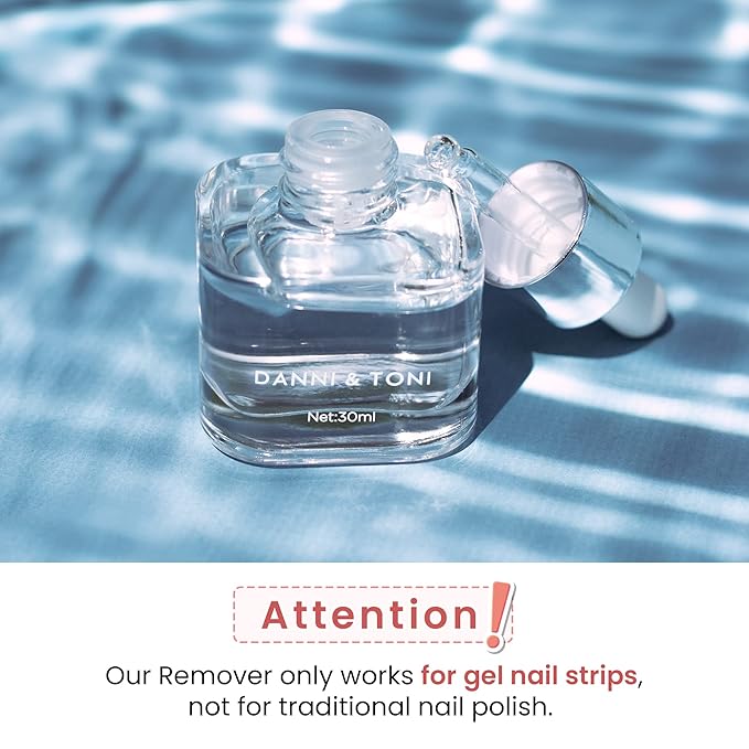 DANNI & TONI Professional Easy Peel Gel Nail Strips Remover 30ml - for Gel Nail Stickers