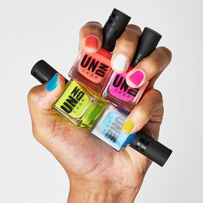UNDN Vegan Nail Polish - Electric Washed - Jelly Lime Green Nail Polish for Women and Men - Long Lasting, Cruelty Free - 0.5 oz