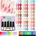 SAVILAND 30 Colors Jelly Gel Nail Polish Set with 12 Colors Glows in The Dark Gel Nail Polish Set