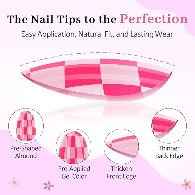 16 Sizes 128 Pieces Press on Nails for Kids, 4 pack Kids Nail Kit Colorful Flower Almond Fake Nail Tips for Girls 8-12 Years Old with Jelly Nail Adhesives & Nail Glue Birthday Gifts Easter