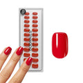 DOONAILS Soft Gel Press On Nails - 30 Pcs Kit with Stickers in 15 Sizes – Red, Short Square – Reusable Glue On Fake Nails, Handmade & Salon-Quality Finish, Vegan & Cruelty-Free, Uñas Postizas