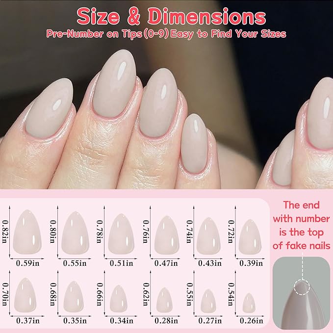 120pc Khaki Almond Press on Nails Short Fake Nails Press ons for Women Acrylic Nails Press on Nails&Glue Tabs, Short Khaki Press on Nails Almond False Nail Tip Stick on Artificial Fingernail