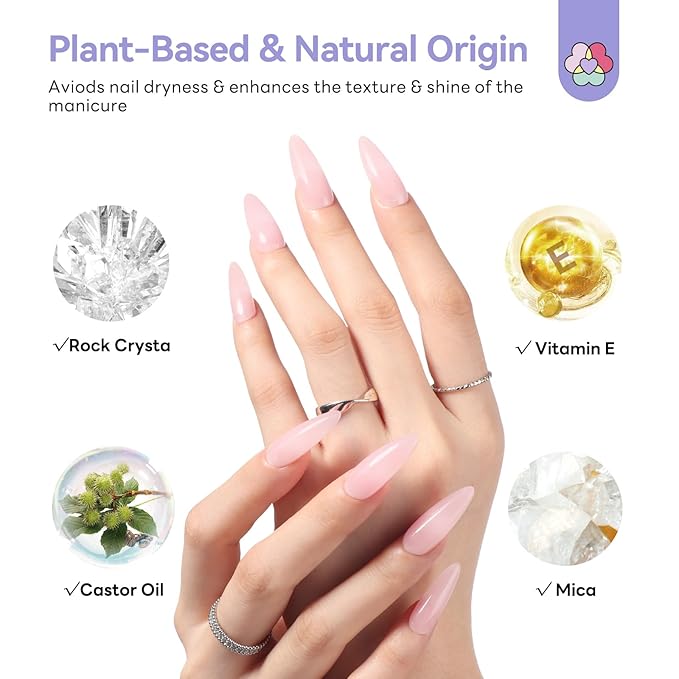 SAVILAND Ultra Hard Builder Nail Gel: Sheer Pink 5-IN-1 120 g Hard Gel Builder for Nails Vitamin E Castor Oil Builder Base Extension Strengthen Thickening 30-Days Salon DIY