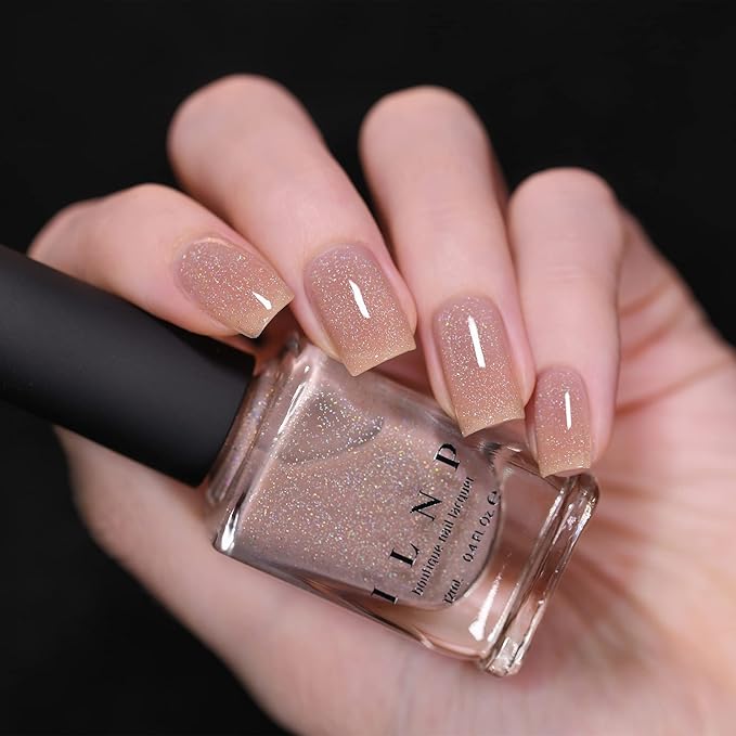 ILNP Toasted - Soft Beige Holographic Jelly Nail Polish