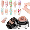 Solid Builder Gel for Nails Nude 3D Nail Art Gel Non-Stick Hand Hard Gel Sculpting Gel for Nail Art 3d Molding Gel Nail Extension Gel Mnicure DIY at Home 14g(0.49fl oz)