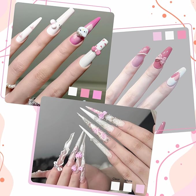 Acrylic Powder Set for Nail Extensions - 10 Colors 20g Each, Professional 3D Nail Art Carving Powder, Acrylic Nail Powder No Lamp Needed, Bubble Free, Long Lasting, Salon Quality DIY Manicure Kit
