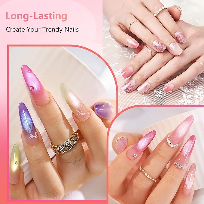 Acrylic Nail Kit for Beginners with Everything - Practice Hand for Acrylic Nails - 6PCS Nail Powder Liquid Set with UV Lamp - Professional Manicure Set in Pink Bag for Starter Home Salon (Purple-1)