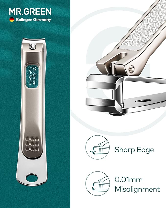 Manicure Set 8 in 1,Professional Pedicure kit,Stainless Steel Manicure Kit,Portable Travel Grooming Kit Nail Care Tools,Nail Clippers Pedicure Tools with Leather Travel Case (Green)