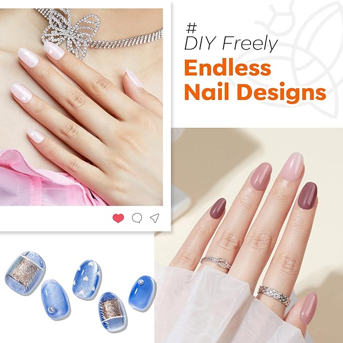 modelones Extra Short Oval Gel Nail Tips, 360pcs Pre-etched Clear Round Fake Nails Press On Full Cover Half Matte 15 Sizes Acrylic Gel Tips for Extension Salon