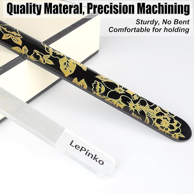 Diamond Nail File with Crystal Nail Shiner Set, Stainless Steel Nail File with Nano Glass Buffer, Metal Sapphire File with Nail Polisher, Professional Manicure Pedicure Kit for Salon Home and Travel