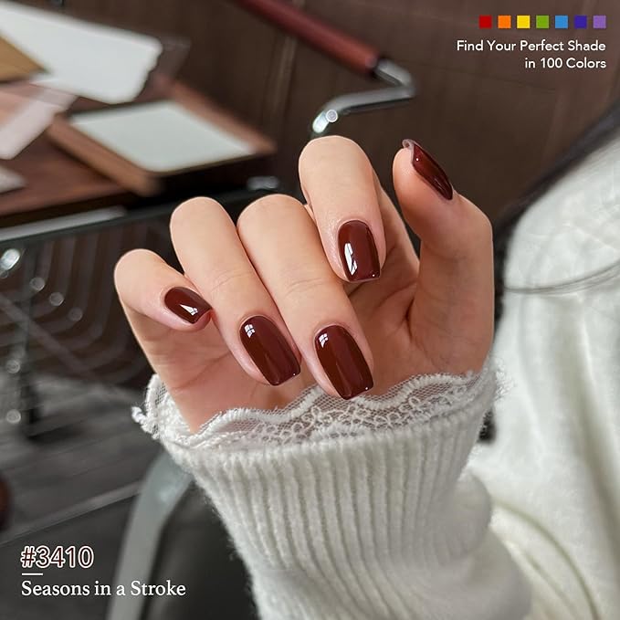 GAOY 108 Pcs Gel Nail Polish Set, 100 Colors All Season Gel Polish Kit Red Nude Black Hot Pink Neon Glitter with 8 Pcs Soak off Base Glossy Matte Top Coat & Builder for Nail Art DIY Manicure at Home