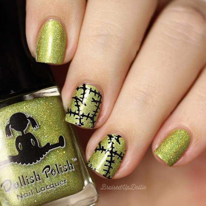 Whats Up Nails - B023 Creepin It Real Stamping Plate for Halloween Nail Art Design