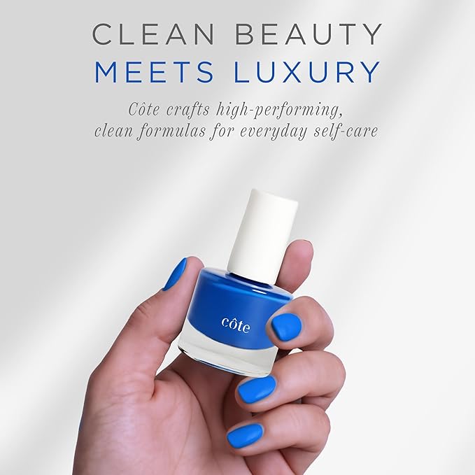 Cote Beauty’s Blue Jeans, Country Cottage Blue Nail Polish, Smooth & Creamy Finish, Classic Denim Shade, Vegan & Cruelty-Free Long Lasting Nail Polish, Made in USA, 0.27 Fl Oz
