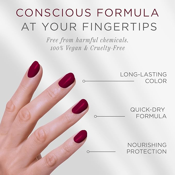 Cote Beauty’s Sangria, Plum Natural Nail Polish, Smooth & Cream Finish, Jewel-Tone, Long Lasting Nail Polish, Chip-Resistant, Vegan & Cruelty-Free, Made in USA, Ideal For Every Occasion, 0.27 Fl Oz