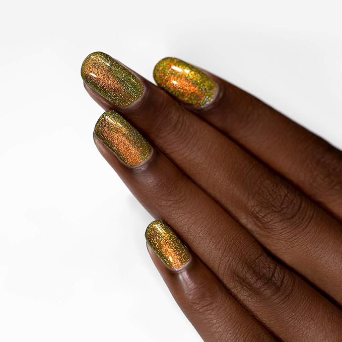 ILNP Legacy - Olive-Yellow Holographic Nail Polish, Ultra Distinct, Chip Resistant, Non-Toxic, Vegan, Cruelty Free