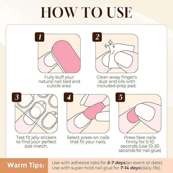 UNA GELLA Press On Nails Short: Chrome White Soft Gel Press Ons Kit with Nail Tips Glue on Nails, 16 Sizes - 32 Reusable Chrome Holographic Fake Nails Kit, Nude White