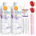 SAVILAND Nail Polish Remover Kit: 2 Pcs 8.45 FL Oz Gel Nail Polish Remover Safe Removal Gel Remover with Cuticle Oil Removal Tools for Gel Polish Acrylic Dip Powder Salon Home Use