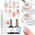 modelones Patting Gel Nail Polish Kit with Preserve Color Top Base Coat, Nude Color Pat Paint Gel Pigmented for Ombre & Gradient & Blush Blooming & French Tip Aura Nail Art Set for Women