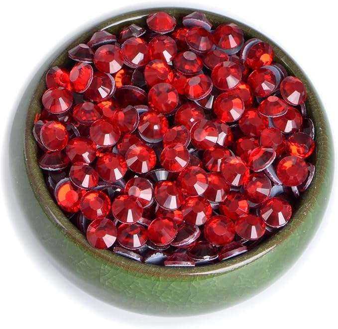 NCB 2880pcs Hot-fix Rhinestones Bulk Crystal Hot Fix Rhinestones for Crafts Clothes DIY Decoration (Siam, SS6 2mm)