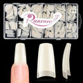 Ranrose 504PCS Fake Nails, French Tip Soft Gel Nail Tips 12 Sizes Acrylic Nail Kit Half Cover False Nails Manicure with Box for Nail Extensions Art White Press on Nails DIY Beginners