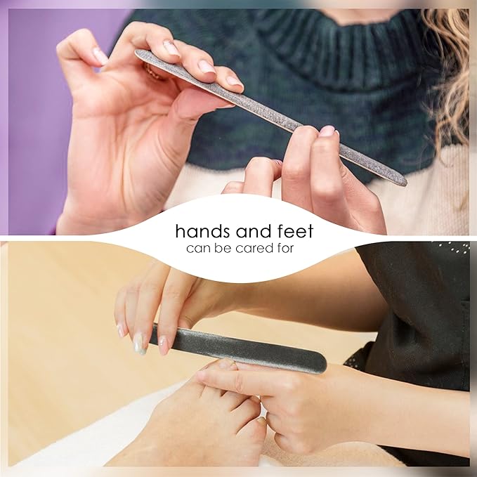 Canvalite Nail File Large Emery Boards for Nails 100/180 Grit Nail Files for Natural Nails Manicure Pedicure Tool for Home and Salon Use 100PCS, Black
