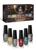 BL Razzle Dazzle Luxury 6 Pack Multi Glitter Nail Polish Set- The Queen Of Deluxe- The Perfect Set For The Perfect Stylish Manicure- A Professional Quality Quick Dry Set For True Connoisseurs