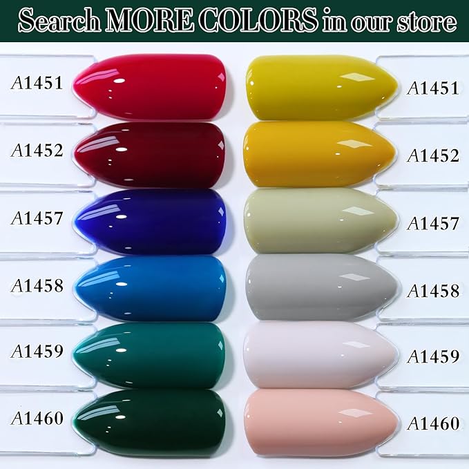 Double Rhythm Gel Polish 15ML Jelly Sheer Pastel Light Milky Color Pearl White Bottle 1 PC 0.5 OZ Full Size Nail Art Salon at Home (Deep Green-D1460)
