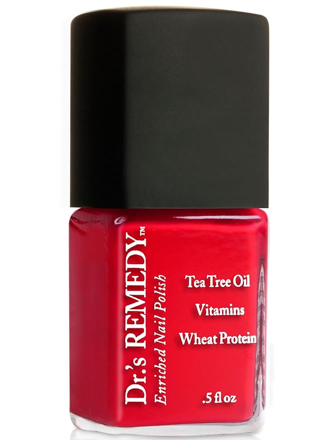 Dr’s Remedy Enriched Nail Polish: Non Toxic, All Natural, and Organic - Doctor Formulated: Strengthens, Restores, Heals, and Protects '24-Free' - CLARITY Coral Red