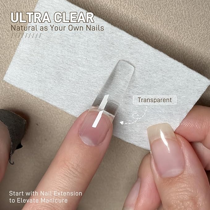 GAOY Ultra-Clear Crystal Poly Gel, 60g Nail Extension Enhancement Builder Gel, for Beginner & Professional Nail Art Salon DIY at Home, Transeparent 01