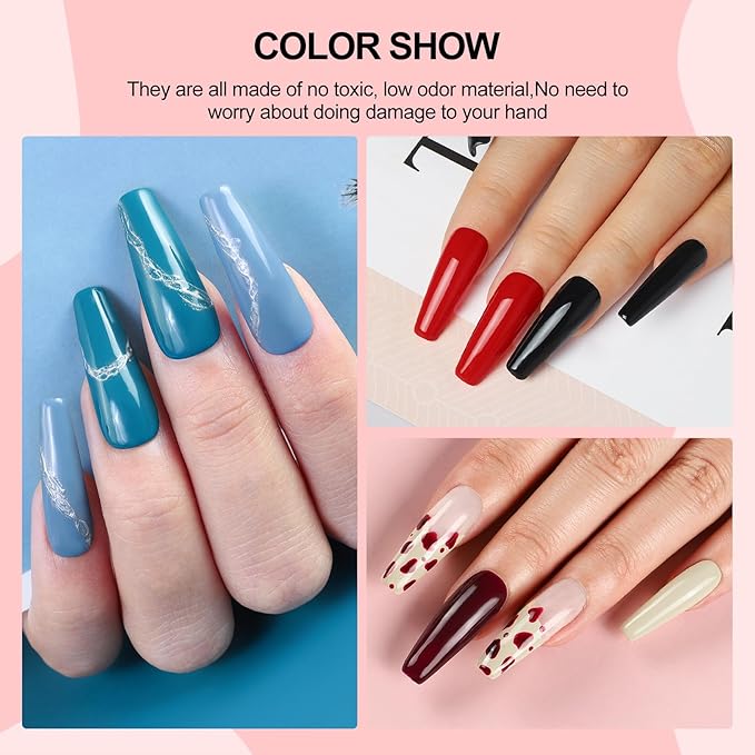 COSCELIA 53pcs Gel Nail Polish Kit with U V light and Drill Starter Kit 35 Colors Gel Nail Polish with 5pcs Top Base Coat Nail Art Professional Gel Manicure Kits Gifts for Women Teens Girls