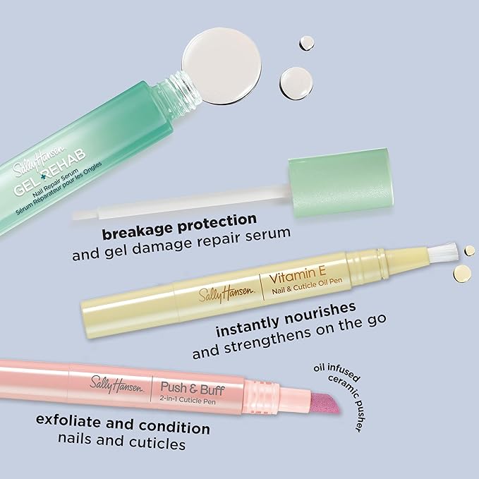 Sally Hansen Gel Rehab Nail Treatment Pen | Repair, Hydrate & Renew | Strengthens and Restores Damaged Nails | Keratin & Vitamin Complex | Easy, Mess-Free Nail Care on the Go