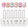 Imtiti Cat Eye & Glitter Gel Nail Polish Set with Magnet, 6 Colors 10ml Gel Polish Set,UV/LED Curable, Soak Off, Sparkling Magnetic Effect Manicure Kit, Gift for Women
